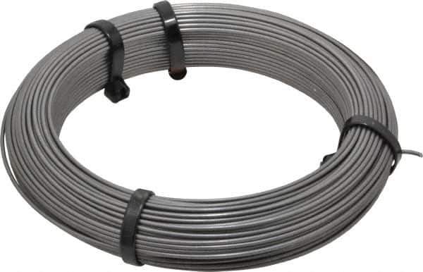 Value Collection - 24 Gage, 0.055 Inch Diameter x 124 Ft. Long, High Carbon Steel, Tempered Music Wire Coil - ASTM A228, 1 Lb. Shipping Weight - Exact Tool & Supply