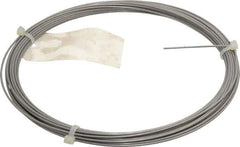 Value Collection - 30 Gage, 0.08 Inch Diameter x 59 Ft. Long, 302/304 Music Wire Coil - ASTM A580, 1 Lb. Shipping Weight - Exact Tool & Supply