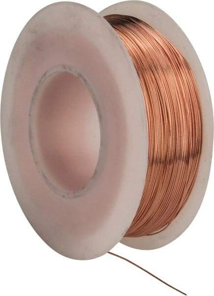 Made in USA - 28 Gage, 0.0126" Diameter x 498' Long, Bare, Copper Bus Bar Wire - Pure Copper (ASTM B3) - Exact Tool & Supply