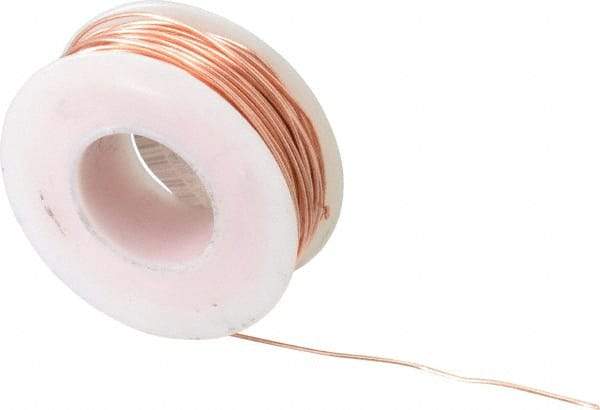 Made in USA - 20 Gage, 0.032" Diameter x 79' Long, Bare, Copper Bus Bar Wire - Pure Copper (ASTM B3) - Exact Tool & Supply