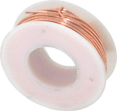Made in USA - 18 Gage, 0.0403" Diameter x 50' Long, Bare, Copper Bus Bar Wire - Pure Copper (ASTM B3) - Exact Tool & Supply