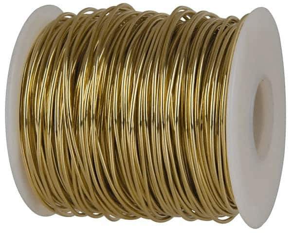 Made in USA - 20 Gage, 0.0319 Inch Diameter x 1,680 Ft. Long, Soft Brass Wire - 5 Lb. Shipping Weight - Exact Tool & Supply