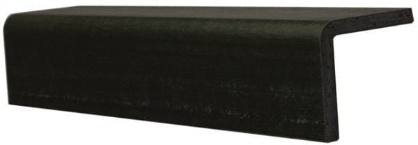 Made in USA - 3 Inch Leg Long x 1/4 Inch Thick x 10 Ft. Long, Standard Plastic Angle - Exact Tool & Supply