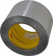 3M - 3" x 55m Silver Foil Tape - 4.6 mil, Acrylic Adhesive, Aluminum Foil Backing, 30 Lb/ln Tensile Strength, -65.2°F to 300°F, Series 425 - Exact Tool & Supply