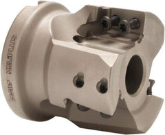 Iscar - 3 Inserts, 2" Cut Diam, 3/4" Arbor Diam, 0.827" Max Depth of Cut, Indexable Square-Shoulder Face Mill - 0/90° Lead Angle, 2" High, HP AD.. 2207.. Insert Compatibility, Series HP F90AT - Exact Tool & Supply