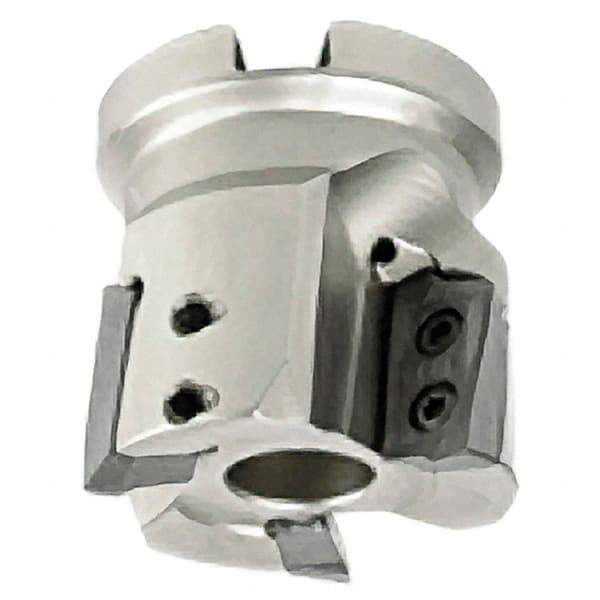 Iscar - 4 Inserts, 3" Cut Diam, 1" Arbor Diam, 0.827" Max Depth of Cut, Indexable Square-Shoulder Face Mill - 0/90° Lead Angle, 2" High, HP ADCR 2207.., HP ADCT 2207.., HP ADKT 2207.. Insert Compatibility, Series HP F90AT - Exact Tool & Supply