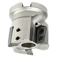 Iscar - 6 Inserts, 3" Cut Diam, 1" Arbor Diam, 0.827" Max Depth of Cut, Indexable Square-Shoulder Face Mill - 0/90° Lead Angle, 2" High, HP ADCR 2207.., HP ADCT 2207.., HP ADKT 2207.. Insert Compatibility, Series HP F90AT - Exact Tool & Supply