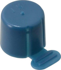 Caplugs - 1/4 NPT ID, Tear-Tab Cap - Polyethylene, Blue - Exact Tool & Supply