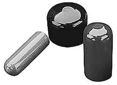 Caplugs - 1-11/16" ID, Stretchable Cap - 1-1/2" Long, Vinyl, Black - Exact Tool & Supply