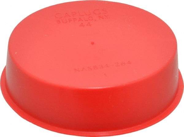 Caplugs - Press Fit Plug - 2-1/2 NPT" OD, Polyethylene, Red - Exact Tool & Supply