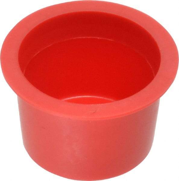 Caplugs - 1/2 NPT ID, Press Fit Cap - Polyethylene, Red - Exact Tool & Supply