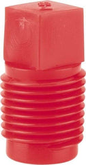 Caplugs - Square Head Plug - 1/8" OD, Polyethylene, Red - Exact Tool & Supply
