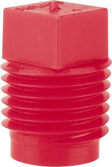 Caplugs - Square Head Plug - 1/4" OD, Polyethylene, Red - Exact Tool & Supply
