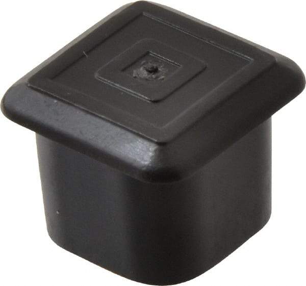 Caplugs - Square Head Plug - 3/4" OD, 1/2" Long, Polyethylene, Black - Exact Tool & Supply
