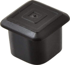 Caplugs - Square Head Plug - 3/4" OD, 1/2" Long, Polyethylene, Black - Exact Tool & Supply