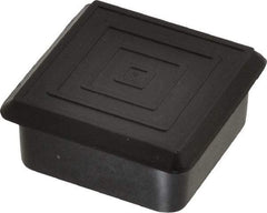 Caplugs - Square Head Plug - 1-1/2" OD, 1/2" Long, Polyethylene, Black - Exact Tool & Supply