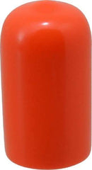 Caplugs - 1/2" ID, Stretchable Cap - 1" Long, Vinyl, Orange - Exact Tool & Supply