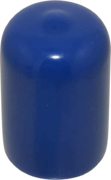 Caplugs - 5/8" ID, Stretchable Cap - 1" Long, Vinyl, Blue - Exact Tool & Supply