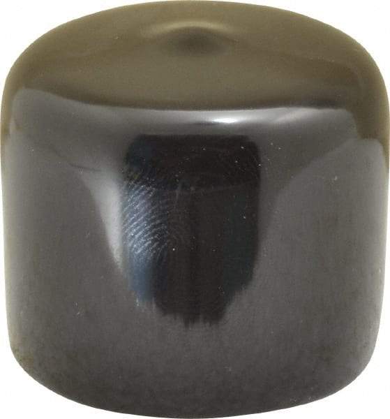 Caplugs - 1-3/16" ID, Stretchable Cap - 1" Long, Vinyl, Black - Exact Tool & Supply