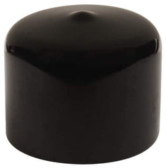 Caplugs - 1-3/8" ID, Stretchable Cap - 1" Long, Vinyl, Black - Exact Tool & Supply
