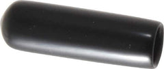 Caplugs - 3/8" ID, Stretchable Cap - 1-1/2" Long, Vinyl, Black - Exact Tool & Supply
