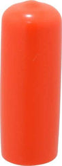 Caplugs - 1/2" ID, Stretchable Cap - 1-1/2" Long, Vinyl, Orange - Exact Tool & Supply