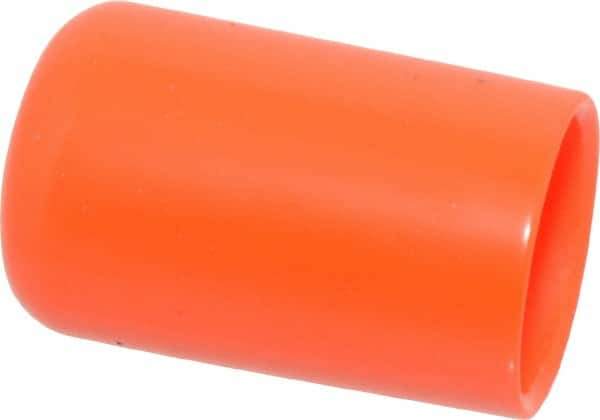 Caplugs - 7/8" ID, Stretchable Cap - 1-1/2" Long, Vinyl, Orange - Exact Tool & Supply