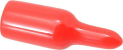 Caplugs - 3/8" ID, Pull-Tab Cap - Vinyl, Red - Exact Tool & Supply