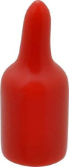 Caplugs - 1/2" ID, Pull-Tab Cap - Vinyl, Red - Exact Tool & Supply