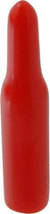 Caplugs - 1/4" ID, Pull-Tab Cap - Vinyl, Red - Exact Tool & Supply