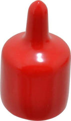 Caplugs - 1" ID, Pull-Tab Cap - Vinyl, Red - Exact Tool & Supply