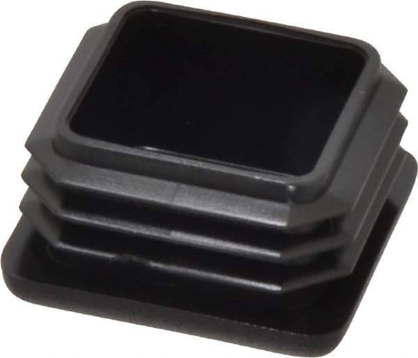 Caplugs - Square Head Plug - 1-1/4" OD, Polyethylene, Black - Exact Tool & Supply