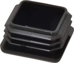 Caplugs - Square Head Plug - 1-1/4" OD, Polyethylene, Black - Exact Tool & Supply