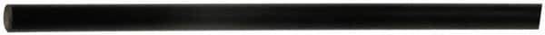 Made in USA - 3' Long, 1-1/2" Diam, Polyurethane Plastic Rod - 80A Hardness, Black - Exact Tool & Supply