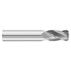 5/16 Dia. x 2-1/2 Overall Length 4-Flute .120 C/R Solid Carbide SE End Mill-Round Shank-Center Cut-Uncoated - Exact Tool & Supply
