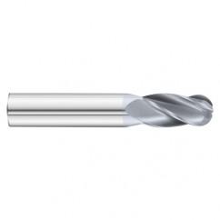 23/64 x 1 x 2-1/2 4 Flute Ball Nose  End Mill- Series 3200SD - Exact Tool & Supply
