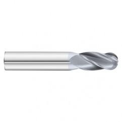 9/64 x 9/16 x 2 4 Flute Ball Nose  End Mill- Series 3200SD - Exact Tool & Supply