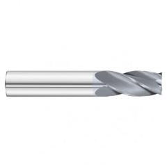 27/64 Dia. x 2-3/4 Overall Length 4-Flute Square End Solid Carbide SE End Mill-Round Shank-Center Cut-TiCN - Exact Tool & Supply