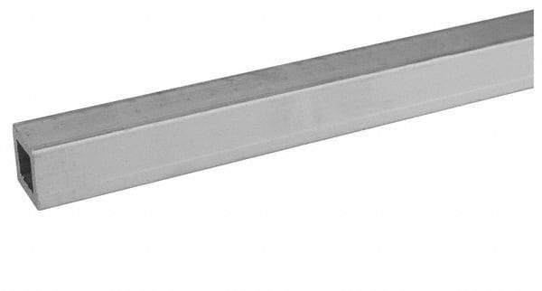 Value Collection - 4 Inch Square x 72 Inch Long, Aluminum Square Tube - 1/8 Inch Wall Thickness, Alloy 6063 - Exact Tool & Supply