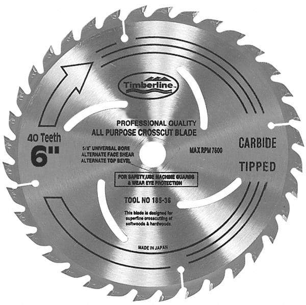 Amana Tool - 5-1/2" Diam, 5/8" Arbor Hole Diam, 30 Tooth Wet & Dry Cut Saw Blade - Carbide-Tipped, General Purpose Action, Standard Round Arbor - Exact Tool & Supply