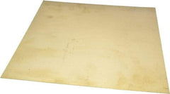 Value Collection - 0.016 Inch Thick x 12 Inch Wide x 12 Inch Long, Brass Sheet - Half Hard Temper, Alloy 260 - Exact Tool & Supply