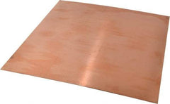 Value Collection - 1/16 Inch Thick x 12 Inch Square, Copper Sheet - Alloy 110 - Exact Tool & Supply