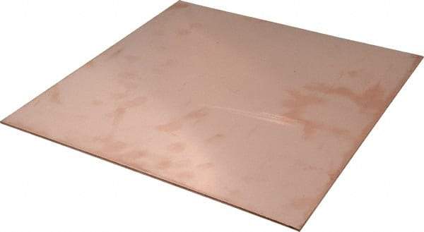 Value Collection - 1/8 Inch Thick x 12 Inch Square, Copper Sheet - Alloy 110 - Exact Tool & Supply