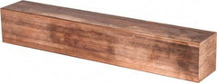 Value Collection - 2 Inch Square x 12 Inch Long, Copper Square Bar - Alloy 110, Electrical Grade - Exact Tool & Supply