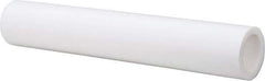 Made in USA - 1-1/4 Inch Outside Diameter x 4 Ft. Long, Plastic Round Tube - PTFE (Virgin), +/- 0.032 Inch Tolerance - Exact Tool & Supply