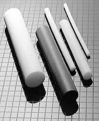 Made in USA - 4' Long, 2-1/4" Diam, PTFE (Mechanical Grade) Plastic Rod - +0.090 Tolerance - Exact Tool & Supply