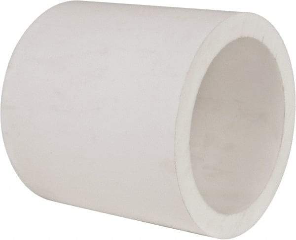 Made in USA - 5 Inch Outside Diameter x 1 Ft. Long, Plastic Round Tube - PTFE (Virgin) - Exact Tool & Supply