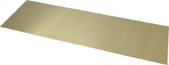Made in USA - 10 Piece, 18 Inch Long x 6 Inch Wide x 0.02 Inch Thick, Shim Sheet Stock - Brass - Exact Tool & Supply