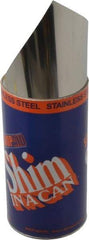 Made in USA - 1.25 m Long x 150 mm Wide x 0.05 mm Thick, Roll Shim Stock - Stainless Steel - Exact Tool & Supply