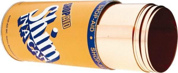Made in USA - 100 Inch Long x 6 Inch Wide x 0.005 Inch Thick, Roll Shim Stock - Copper - Exact Tool & Supply